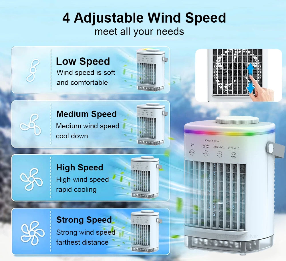 Portable Air Conditioner - Ice Water Fan & Humidifier