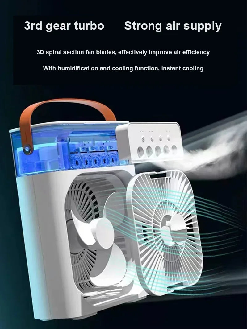 Portable LED Ice Cooler Fan