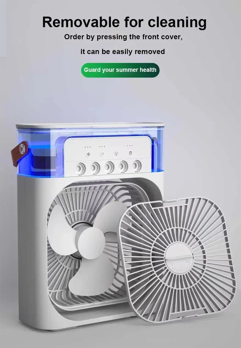 Portable LED Ice Cooler Fan